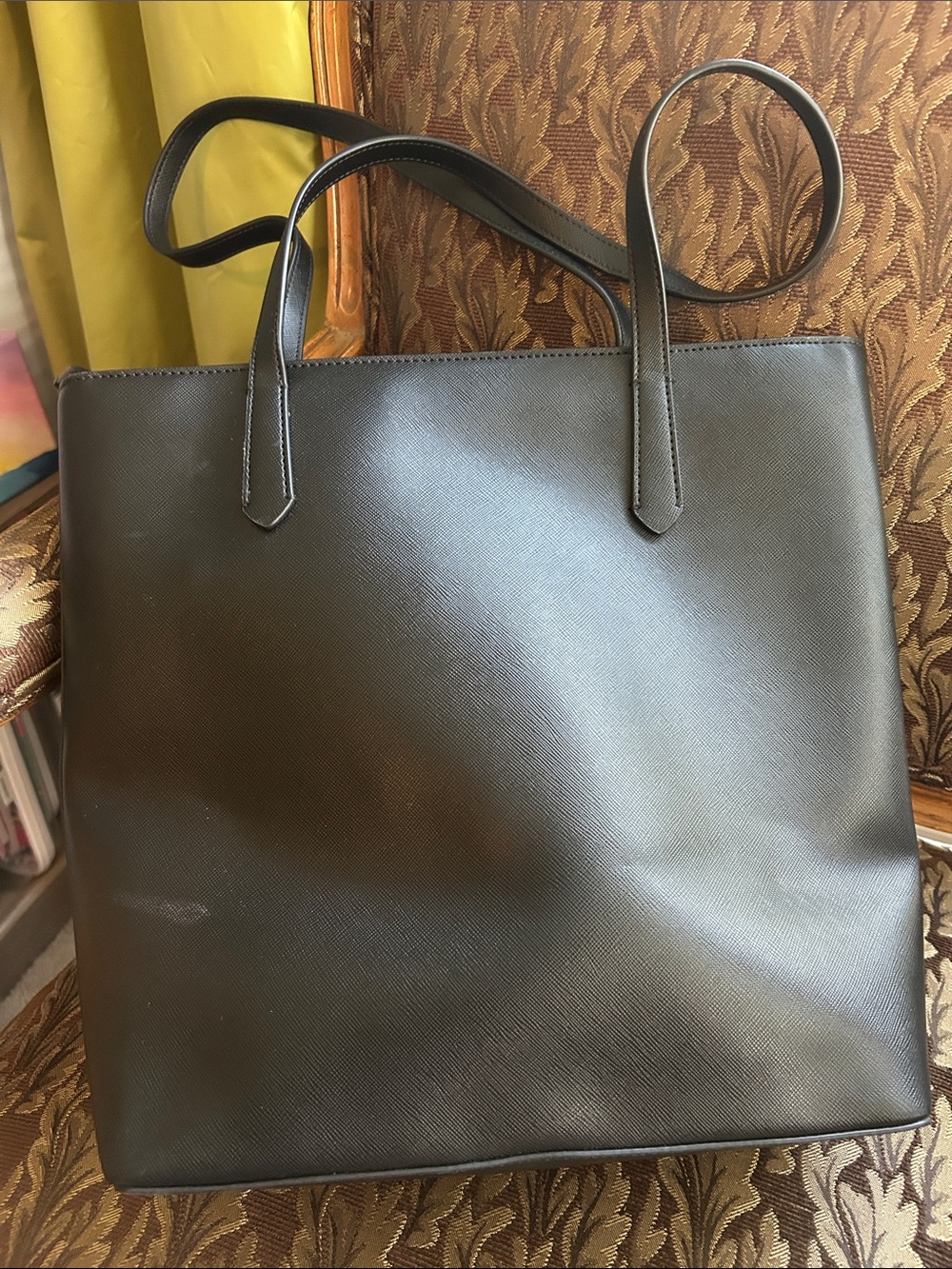 kate spade Black Leather Tote with Front Pocket - Picture 2 of 9